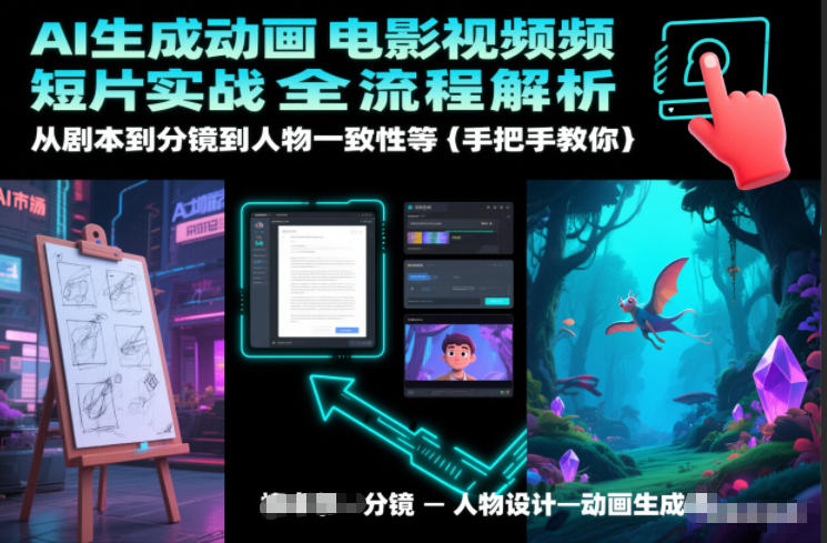 AI生成动画电影视频短片实战全流程解析,从剧本到分镜到人物一致性等手把手教你 AI生成动画电影视频短片实战全流程解析,从剧本到分镜到人物一致性等手把手教你