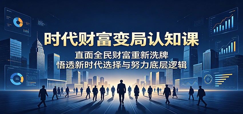 时代财富变局认知课：直面全民财富重新洗牌，悟透新时代选择与努力底层逻辑-吾爱网创