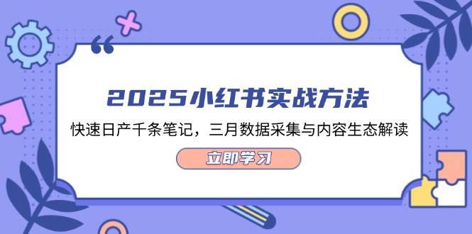 (14347期)2025小红书实战方法,快速日产千条笔记,三月数据采集与内容生态解读-吾爱网创