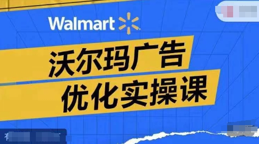 沃尔玛广告优化实操课,广告报告实操讲解,广告如何提高转化和ROAS等-吾爱网创