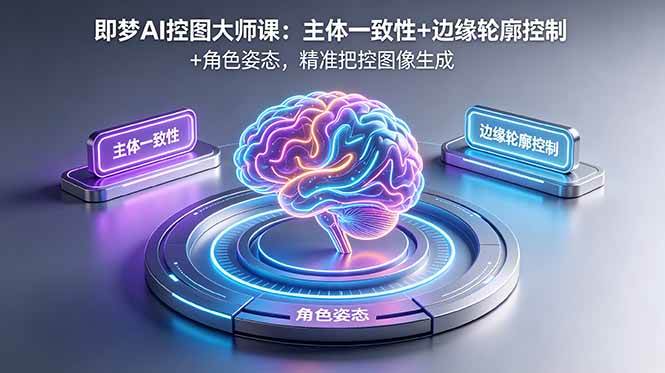 （18619期）即梦AI控图大师课：主体一致性+边缘轮廓控制+角色姿态，精准把控图像生成-吾爱网创