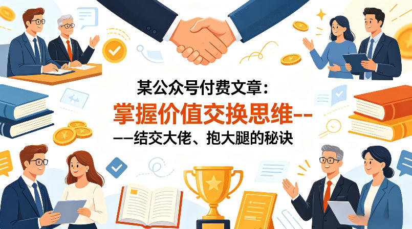 某公众号付费文章：掌握价值交换思维—-结交大佬、抱大腿的秘诀-吾爱网创