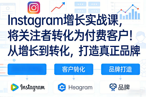 Instagram增长实战课，将关注者转化为付费客户！从增长到转化，打造真正品牌（双语字幕）-吾爱网创