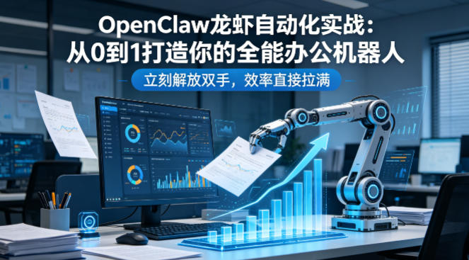 OpenClaw龙虾自动化实战：从0到1打造你的全能办公机器人，立刻解放双手，效率直接拉满-吾爱网创
