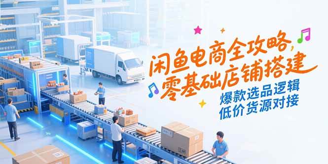 （15325期）闲鱼电商全攻略，零基础店铺搭建，爆款选品逻辑，低价货源对接-吾爱网创