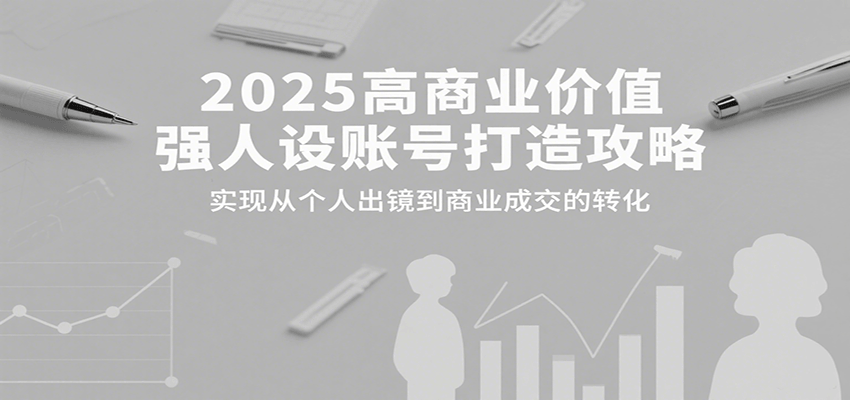 2025高商业价值强人设账号打造攻略，实现从个人出镜到商业成交的转化-吾爱网创