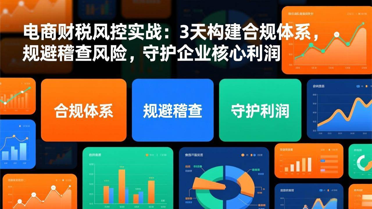 （17197期）电商财税风控实战：3天构建合规体系，规避稽查风险，守护企业核心利润-吾爱网创