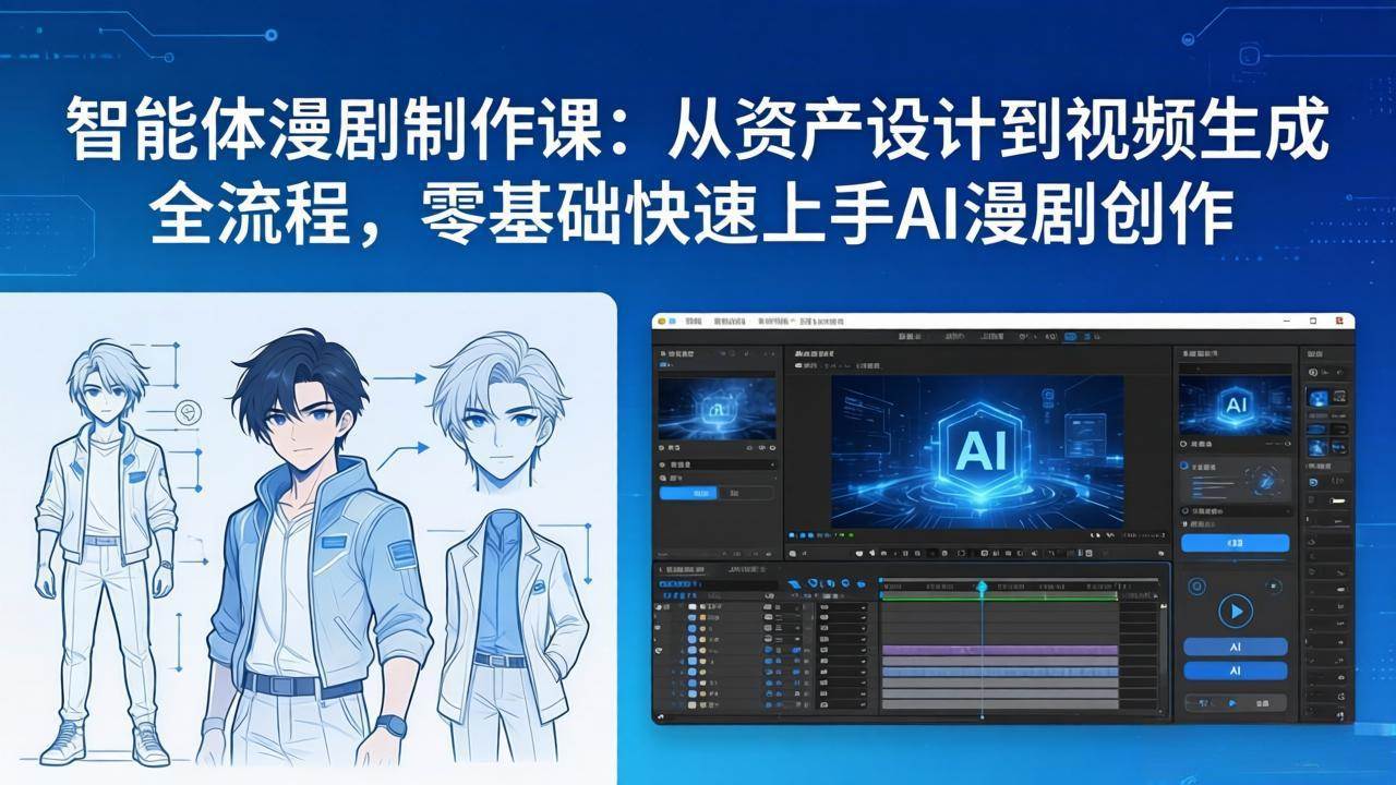 (17709期)智能体漫剧制作课:从资产设计到视频生成全流程,零基础快速上手AI漫剧创作-吾爱网创