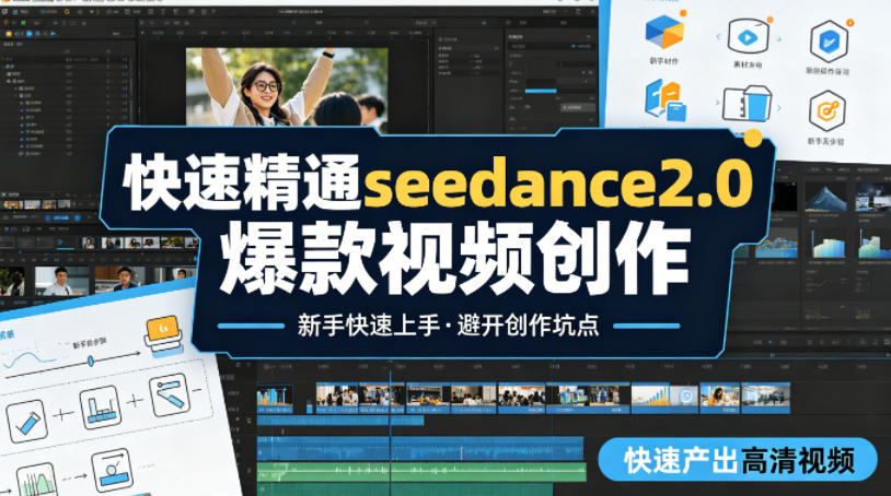 快速精通seedance2.0爆款视频创作,快速产出高清视频,避开大量创作坑点,新手也能快速上手-吾爱网创