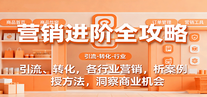营销进阶全攻略，引流、转化，各行业营销，析案例，授方法，洞察商业机会-吾爱网创