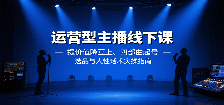 运营型主播线下课：提价值降互上、四部曲起号、选品与人性话术实操指南-吾爱网创