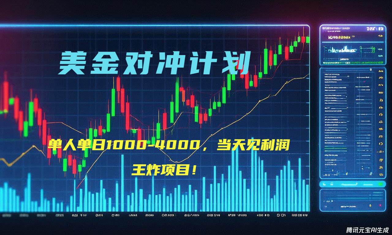 （15333期）2025年最暴力项目“美金先登计划”最新最强对冲战法，每日实际收益1K-4K-吾爱网创