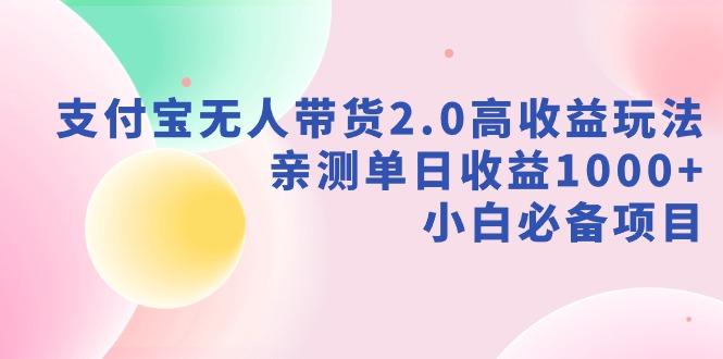 支付宝无人带货2.0高收益玩法，亲测单日收益1000+，小白必备项目-吾爱网创