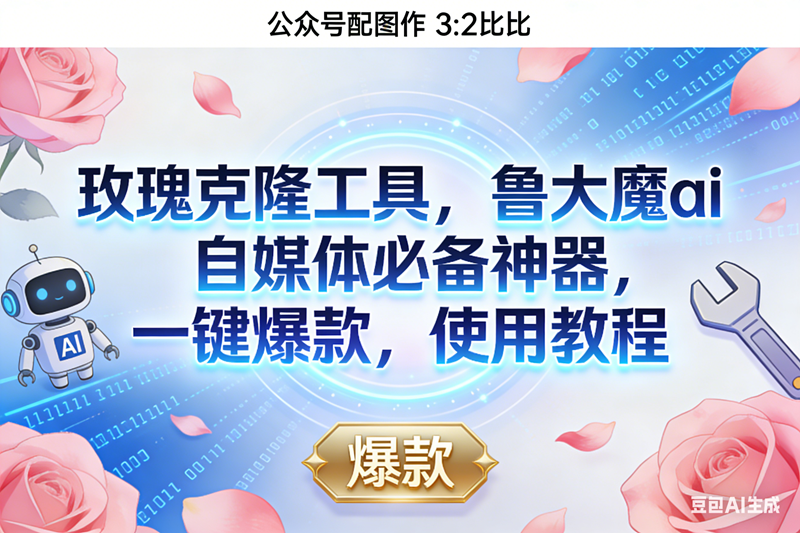 （16847期）玫瑰克隆神器，鲁大魔ai，自媒体必备，一键爆款工具，详细介绍，和使用教程-吾爱网创