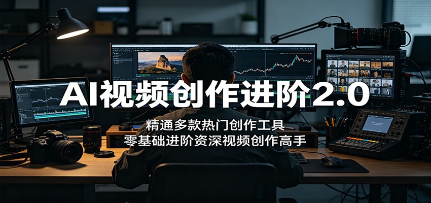 AI视频创作进阶2.0:精通多款热门创作工具,零基础进阶资深视频创作高手-吾爱网创