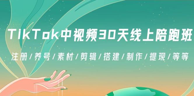 TikTok中视频-30天线上陪跑班：注册/养号/素材/剪辑/搭建/制作/提现/等等-吾爱网创