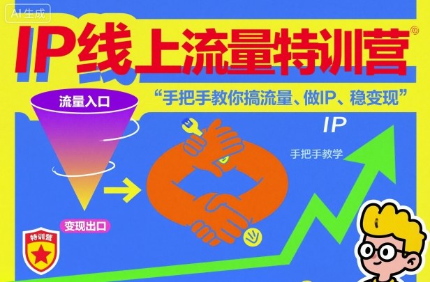 IP线上流量特训营，手把手教你搞流量、做IP、稳变现-吾爱网创