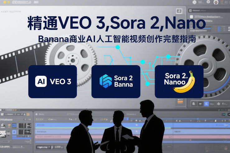 精通VEO 3，Sora 2，Nano Banana商业AI人工智能视频创作完整指南-吾爱网创