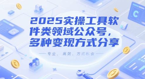 2025实操工具软件类领域公众号,多种变现方式分享-吾爱网创