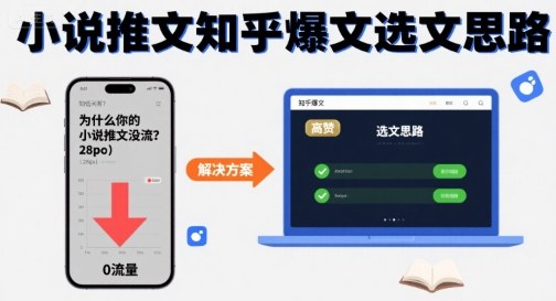 为什么你的小说推文没流量？小说推文知乎爆文选文思路-吾爱网创