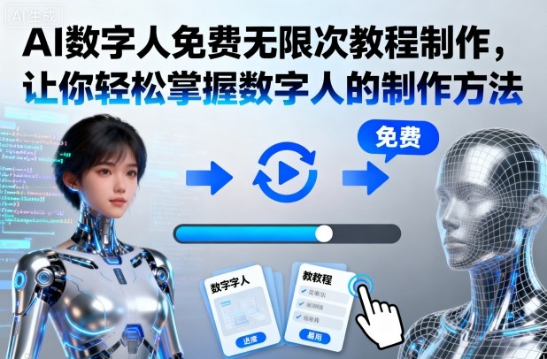 AI数字人免费无限次教程制作，让你轻松掌握数字人的制作方法-吾爱网创