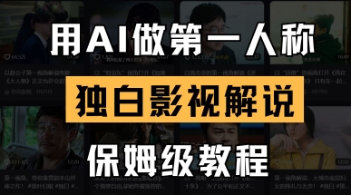 用AI做第一人称独白影视解说，手把手教学，保姆级教程-吾爱网创