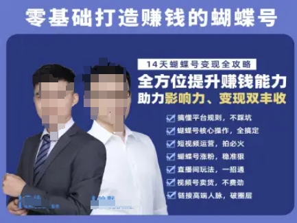 蝴蝶号专栏-视频号运营教程，零基础打造挣钱的蝴蝶号，14天蝴蝶号变现全攻略-吾爱网创