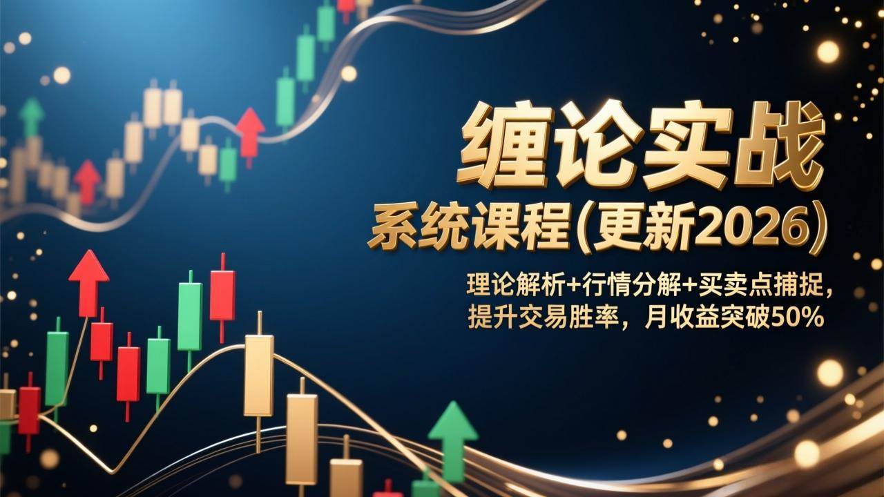 （17136期）缠论实战系统课程(更新2026)，理论解析+行情分解+买卖点捕捉，提升交易胜率，月收益突破50%-吾爱网创