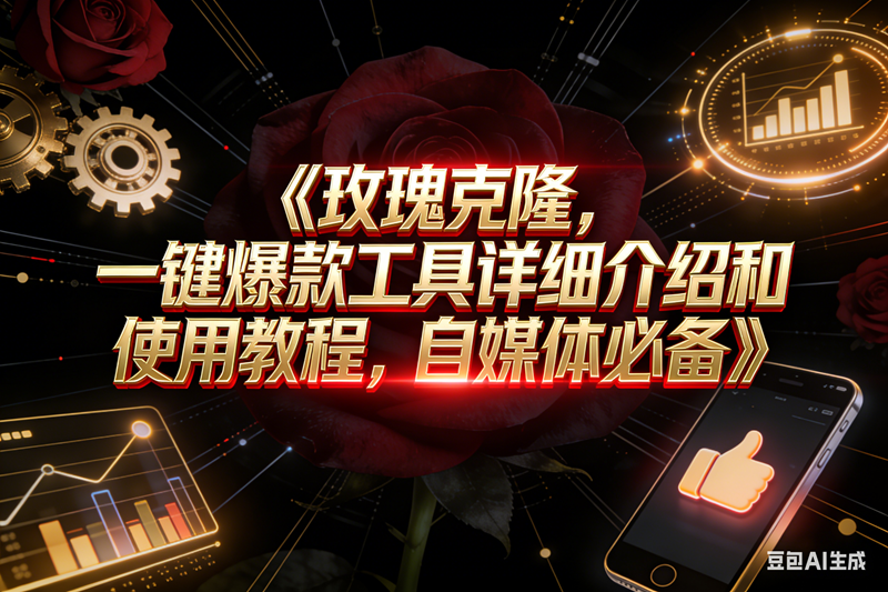（16828期）玫瑰克隆工具，自媒体神器，一键爆款，详细使用教程和软件下载-吾爱网创
