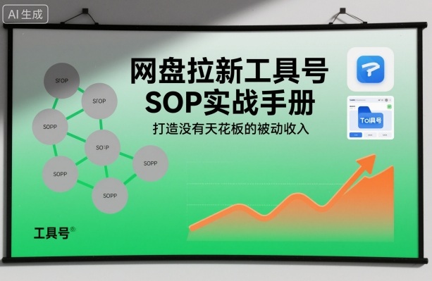 网盘拉新工具号SOP实战手册，打造没有天花板的被动收入-吾爱网创