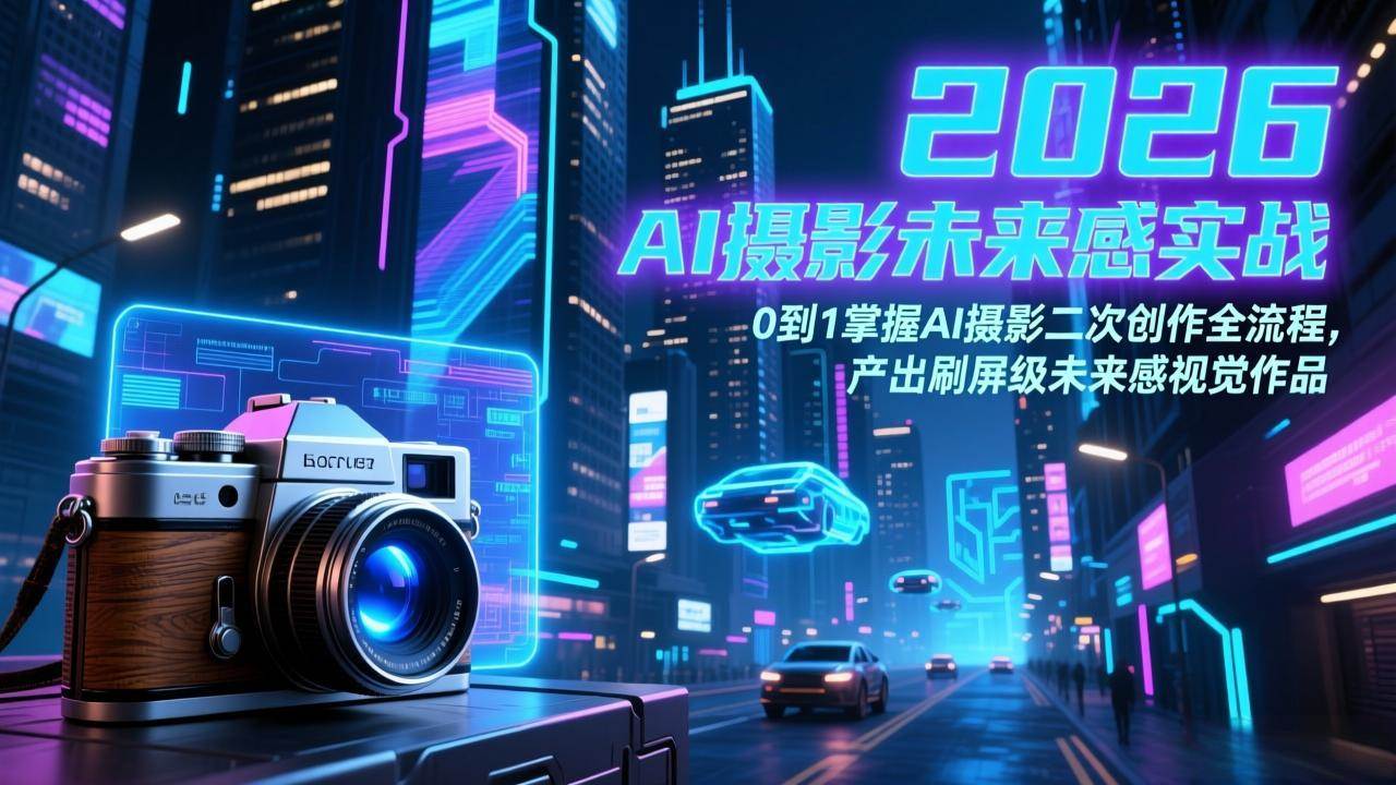 (17584期)2026 AI摄影未来感实战:0到1掌握AI摄影二次创作全流程,产出刷屏级未来感视觉作品 (17584期)2026 AI摄影未来感实战:0到1掌握AI摄影二次创作全流程,产出刷屏级未来感视觉作品