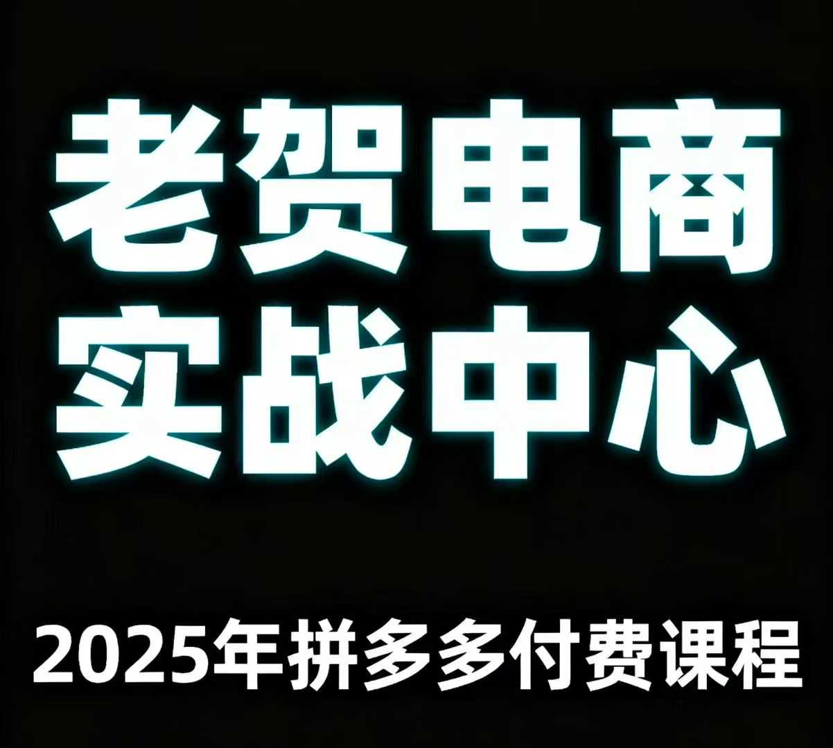 老贺电商2025年拼多多付费课程，用通俗易懂的方法告诉你多多怎么玩-吾爱网创