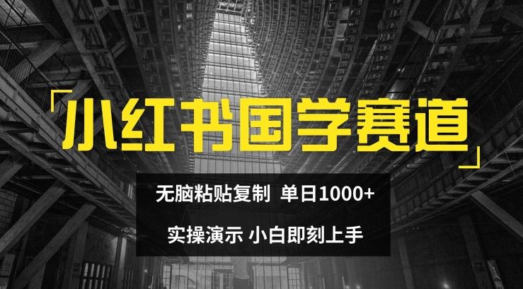 小红书国学赛道，无脑粘贴复制，单日1K，实操演示，小白即刻上手【揭秘】-吾爱网创