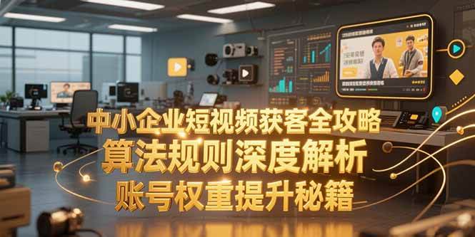 （15326期）中小企业短视频获客全攻略，算法规则深度解析，账号权重提升秘籍-吾爱网创