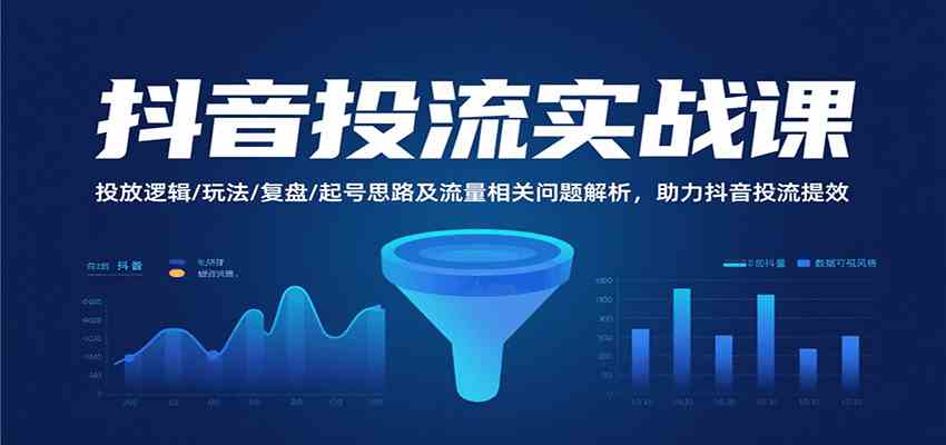 抖音投流实战课，投放逻辑/玩法/复盘/起号思路及流量相关问题解析，助力抖音投流提效-吾爱网创