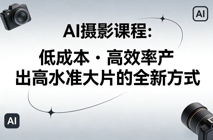 AI摄影课程，低成本高效率产出高水准大片的全新方式-吾爱网创