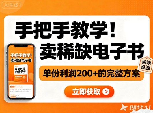 手把手教学！在小红书卖稀缺电子书，单份利润2张+的完整方案-吾爱网创