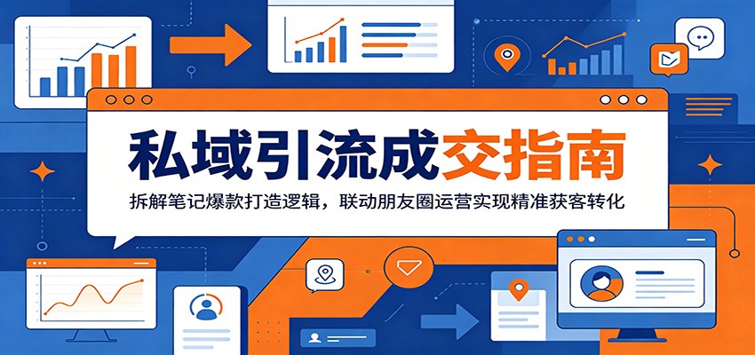 私域引流成交指南:拆解笔记爆款打造逻辑,联动朋友圈运营实现精准获客转化-吾爱网创