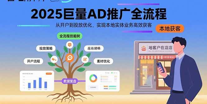 （15608期）2025巨量AD推广全流程，从开户到投放优化，实现本地实体业务高效获客-吾爱网创