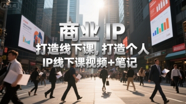 商业IP打造线下课，打造个人 IP线下课视频+笔记-吾爱网创