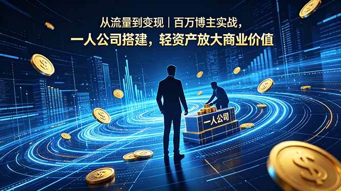 (18645期)从流量到变现|百万博主实战,一人公司搭建,轻资产放大商业价值-吾爱网创