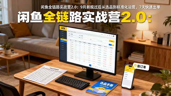 （16263期）闲鱼全链路实战营2.0：9月新规过后从选品到标准化运营，7天快速出单-吾爱网创