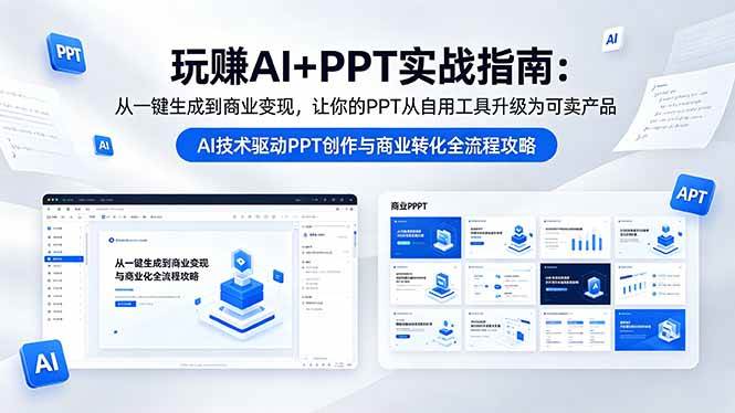 （18448期）玩赚AI+PPT实战指南-更新5月13：从一键生成到商业变现，让你的PPT从自用工具升级为可卖产品-吾爱网创