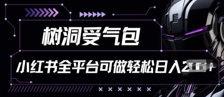 小红书等全平台树洞受气包项目，轻松日入一两张【揭秘】-吾爱网创