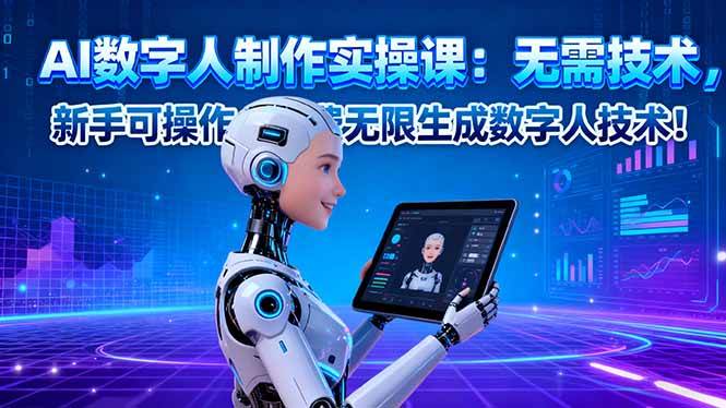 （16376期）AI数字人制作实操课：无需技术，新手可操作，免费无限生成数字人技术！-吾爱网创