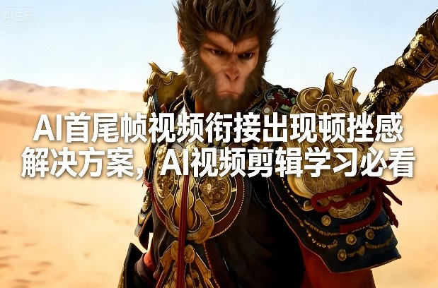 AI首尾帧视频衔接出现顿挫感解决方案,AI视频剪辑学习必看-吾爱网创