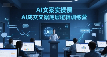 AI文案实操课，AI成交文案底层逻辑训练营-吾爱网创