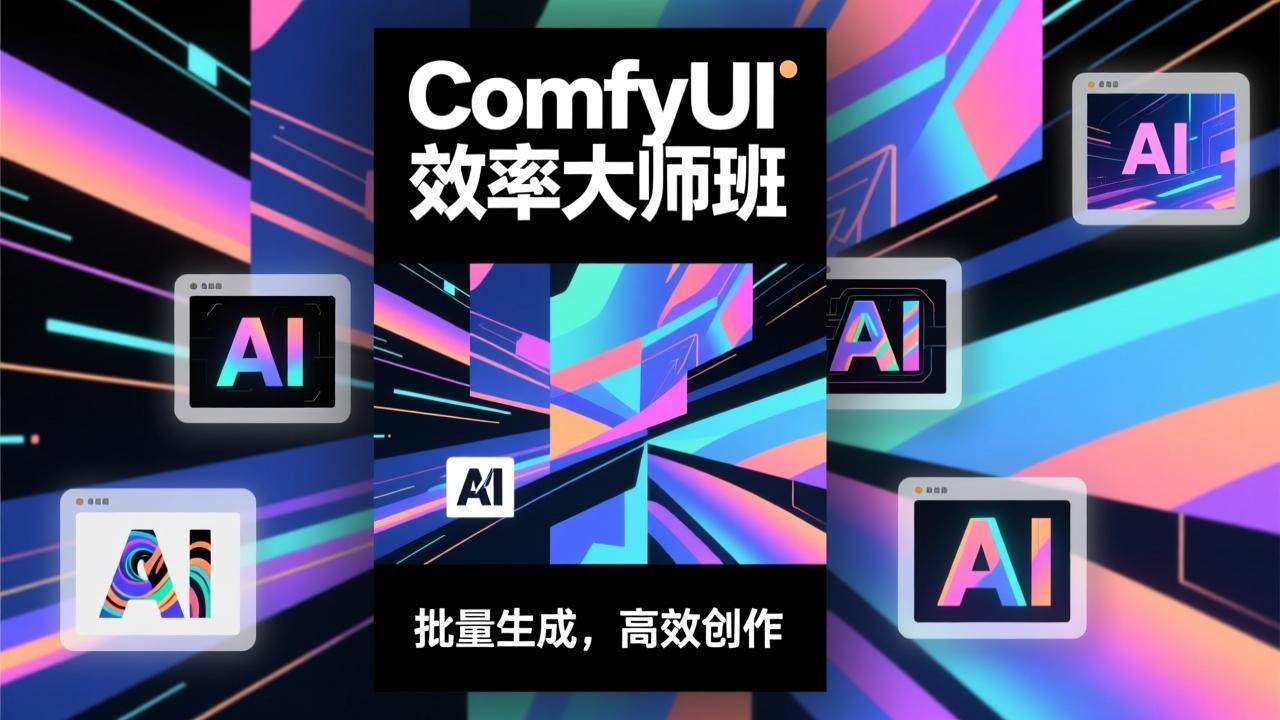 （17107期）ComfyUI效率大师班：工作流搭建，批量生成，将个人AI出图效率提升5-10倍，月接单收入1-3万-吾爱网创