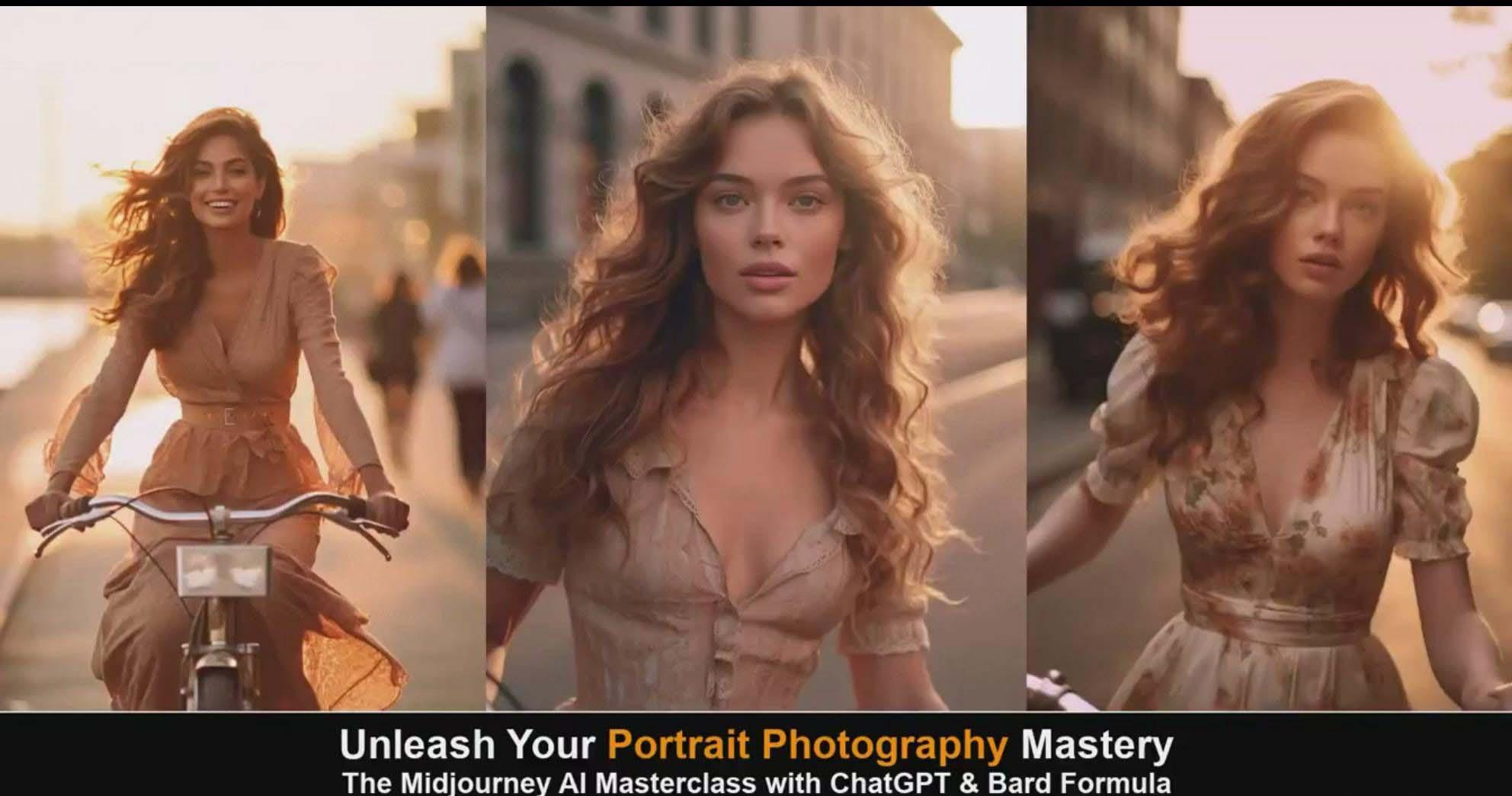 图片[4]-(9312期)Midjourney v5 ChatGPT 和 Bard AI人工智能人像摄影大师班-15节-中英字幕-吾爱网创