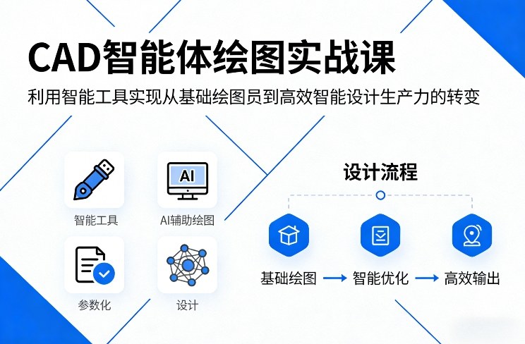 CAD智能体绘图实战课，利用智能工具，实现从基础绘图员到高效智能设计生产力的转变-吾爱网创